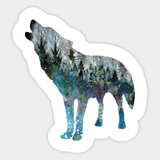 Howling wolf Sticker